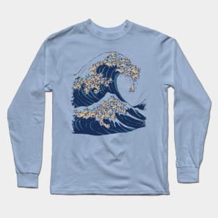 The Great Wave of Corgi Long Sleeve T-Shirt
